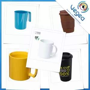 Mug ou tasse en plastique publicitaire, personnalisé avec votre logo | Goodies Vegea