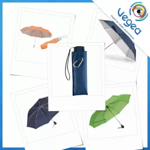 Parapluie pliable publicitaire, personnalisé avec votre logo | Goodies Vegea