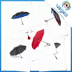 Parapluie publicitaire réversible personnalisé avec votre logo