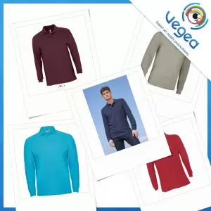 Aperçu de produits de type Polo manches longues publicitaire personnalisé