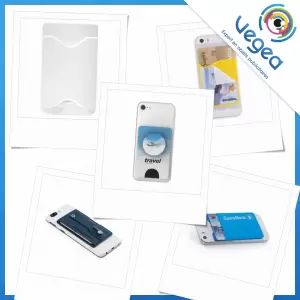 Porte-cartes pour téléphone, personnalisé avec votre logo  | Goodies Vegea