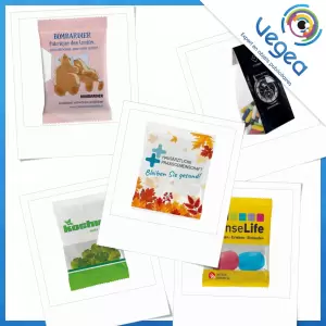 Sachet de bonbons personnalisés avec votre logo | Goodies Vegea