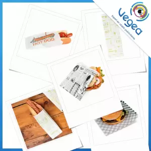 Sachet sandwich en papier publicitaire | Sachets sandwichs en papier personnalisés avec logo | Goodies Vegea