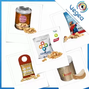 Snack salé publicitaire | Snacks salés personnalisés avec logo | Goodies Vegea