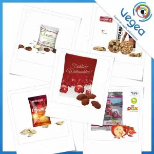 Snack sucré publicitaire | Snacks sucrés personnalisés avec logo | Goodies Vegea
