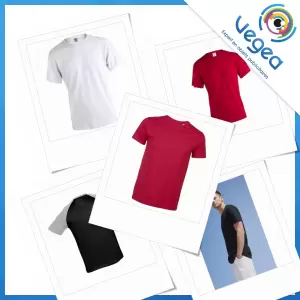 T-shirt publicitaire à manches courtes, personnalisé avec votre logo | Goodies Vegea