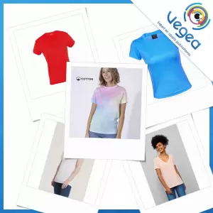 T-shirt publicitaire pour femmes, personnalisé avec votre logo | Goodies Vegea