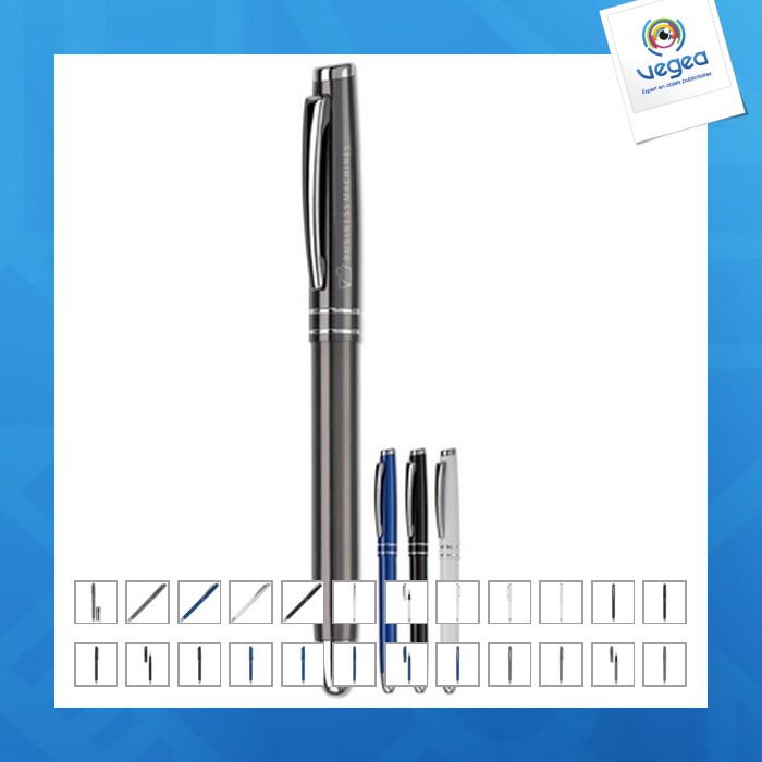Stylo roller personnalisable two stripes