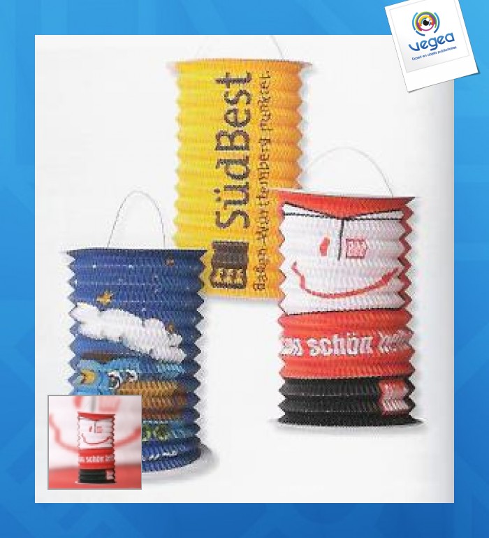 Lampion cylindrique personnalisable en papier
