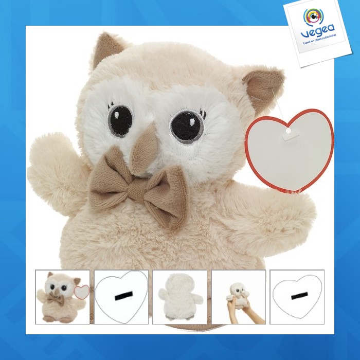 Hibou en peluche "helga"