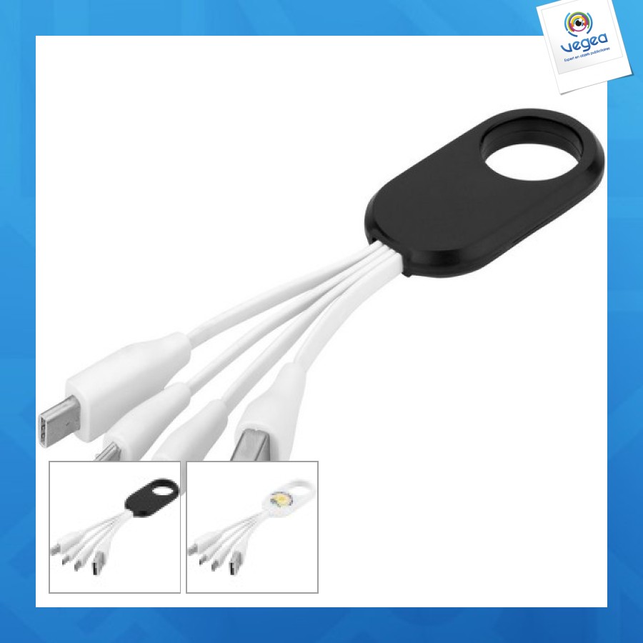 Câble personnalisable usb multi ports type c 4 en 1 troup