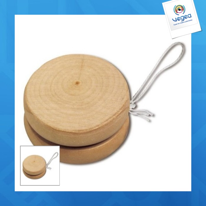 Yoyo avec logo en bois, grand modèle