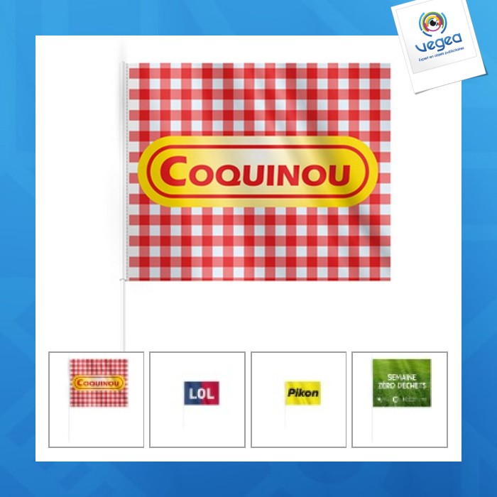 Grand drapeau publicitaire en tissu a3
