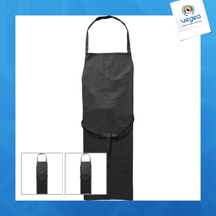 Tablier avec logo de cuisine en coton 180g/m²