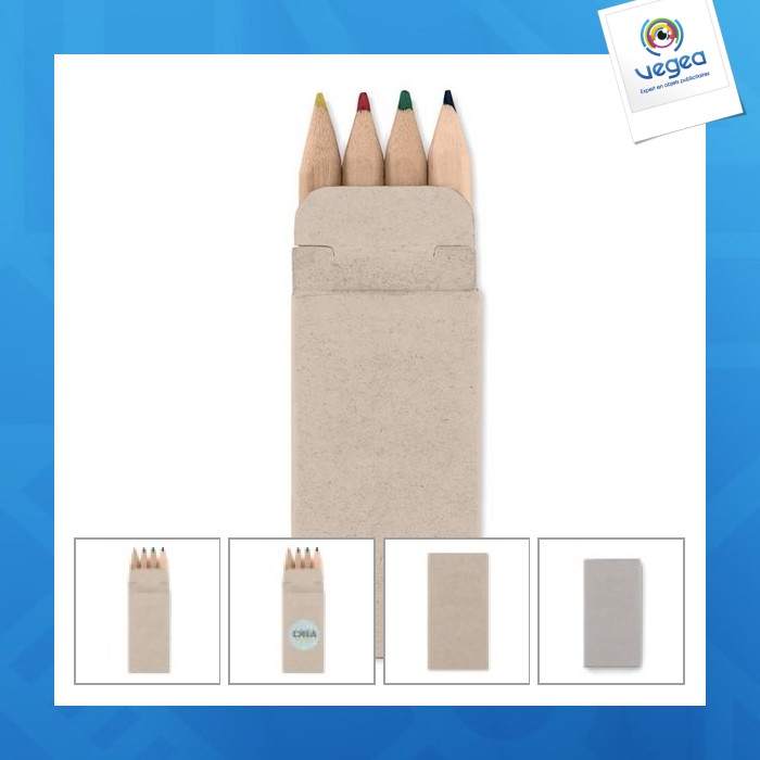 Boite de 4 mini crayons de couleurs