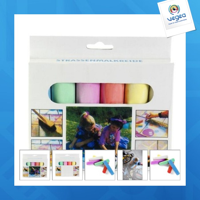 Set de 6 craies promotionnelles de couleur