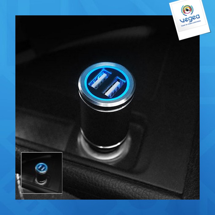 Chargeur voiture personnalisable secure