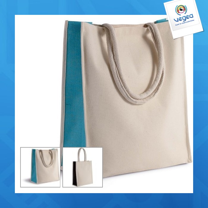 Cabas promotionnel épais coton et jute 23l