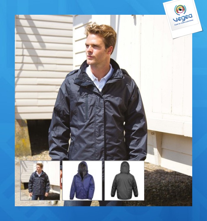 Parka personnalisée avec veste intérieure en softshell (néoprène)