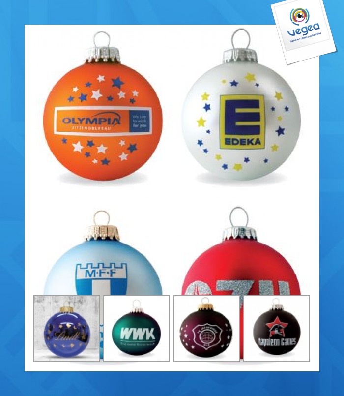 Boule de noël publicitaire 7cm