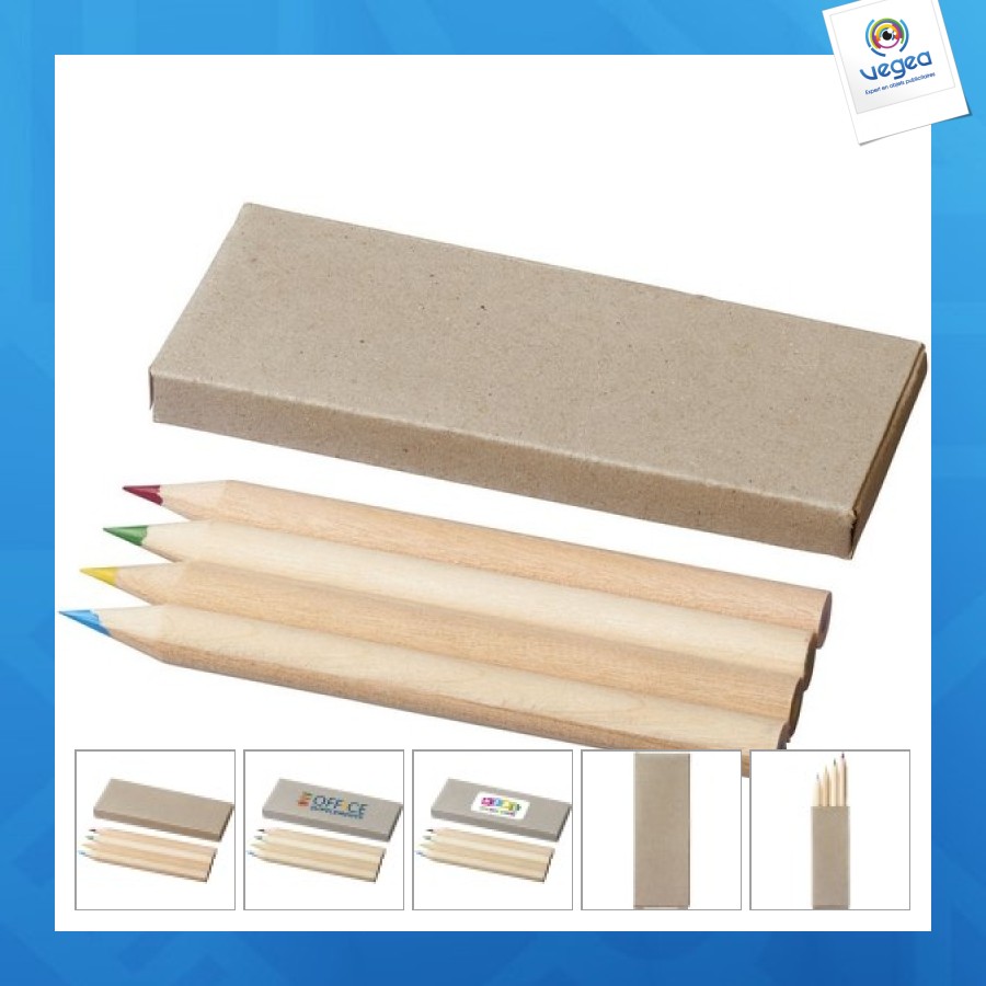 Set de 4 crayons de couleur personnalisables tullik