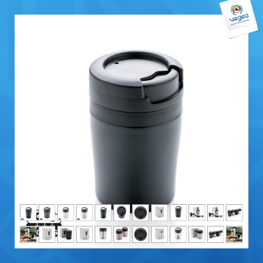 Petit mug à café double paroi avec logo 16cl