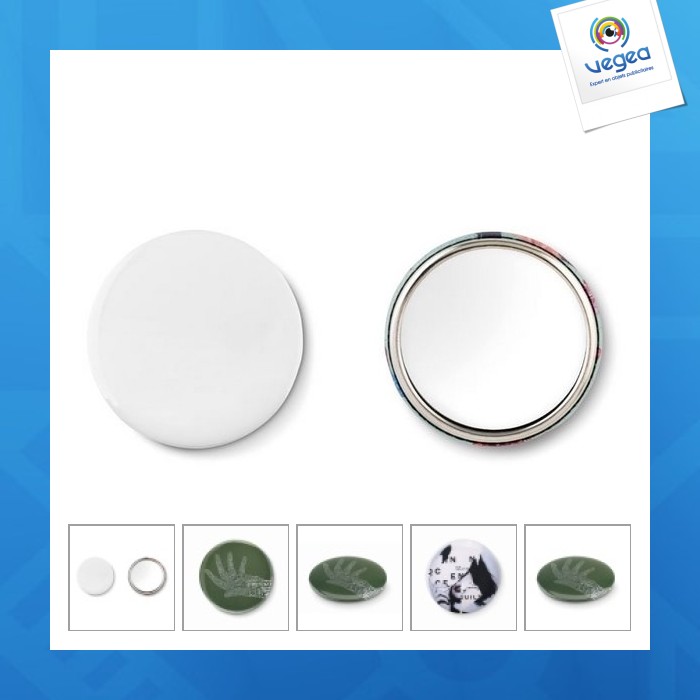 Pin's en métal avec miroir personnalisable