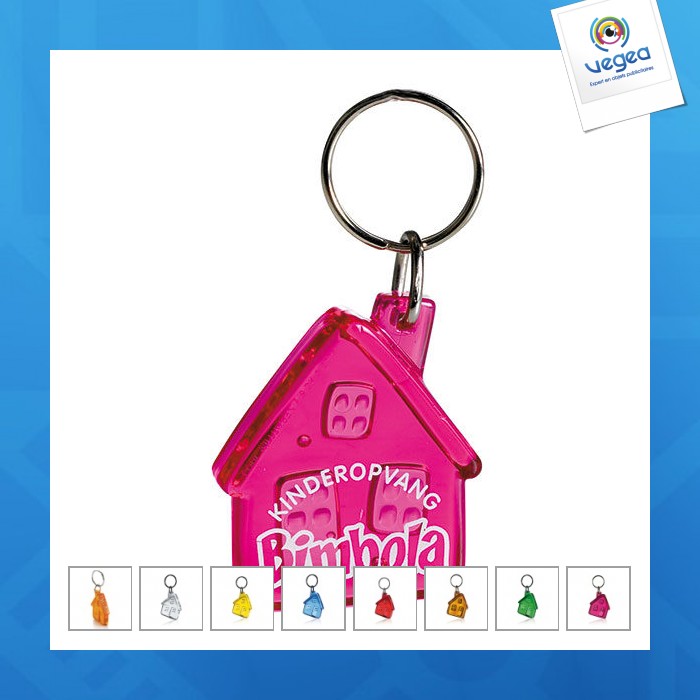 Porte-clés maison avec logo