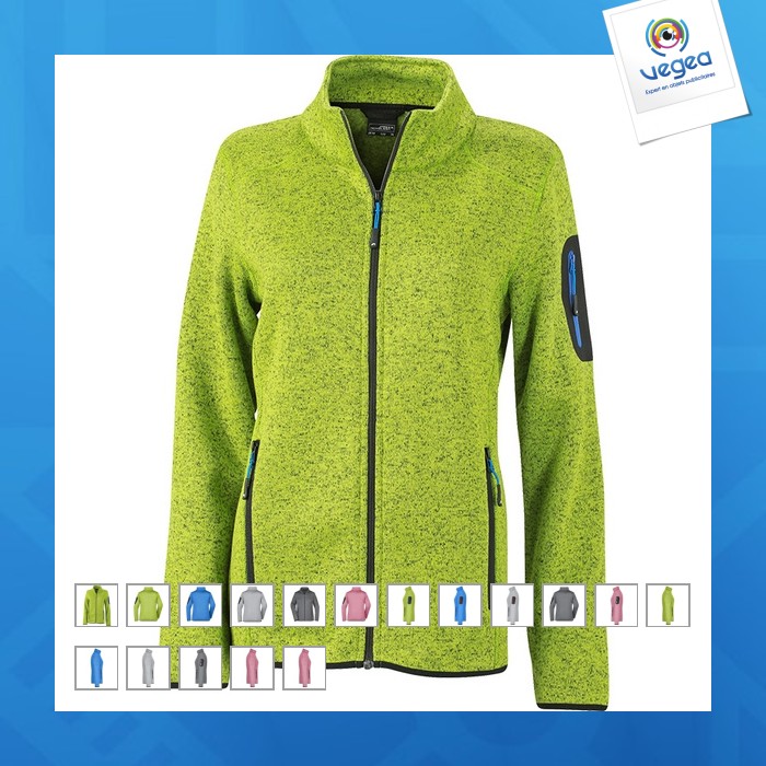 Veste polaire personnalisée tricot femme - james nicholson