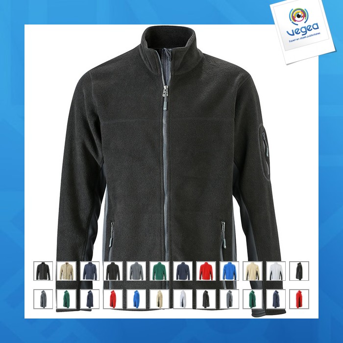 Veste personnalisée polaire workwear homme - james nicholson