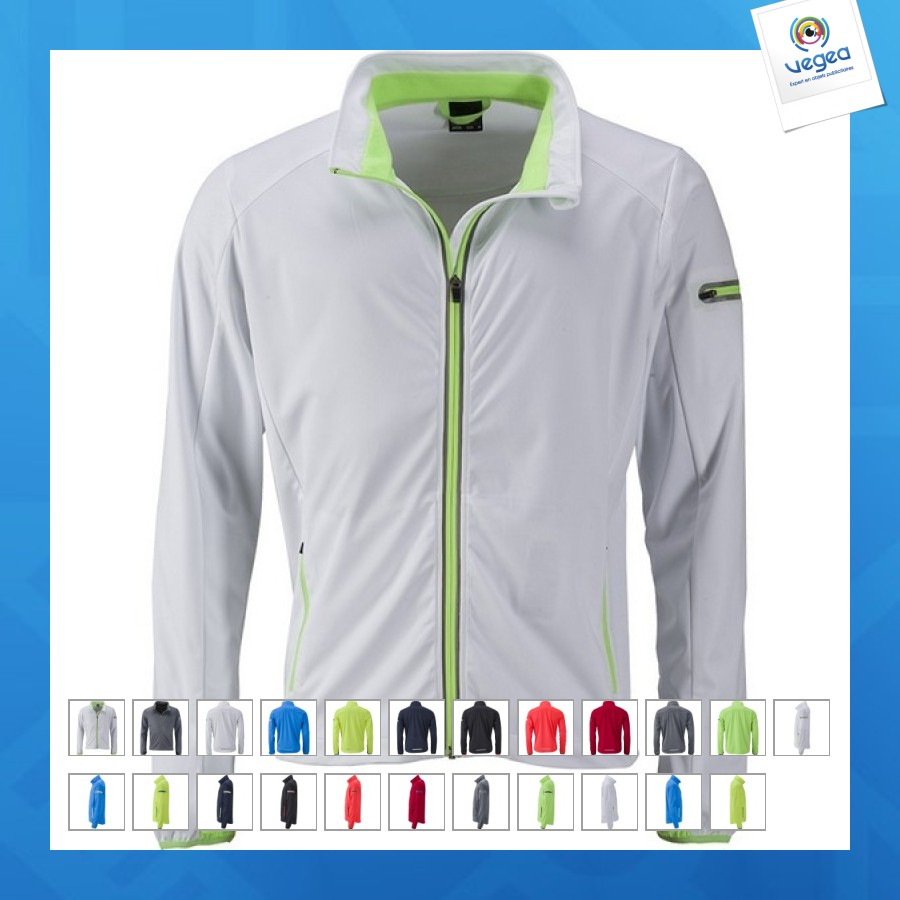 Veste softshell avec logo homme - james nicholson
