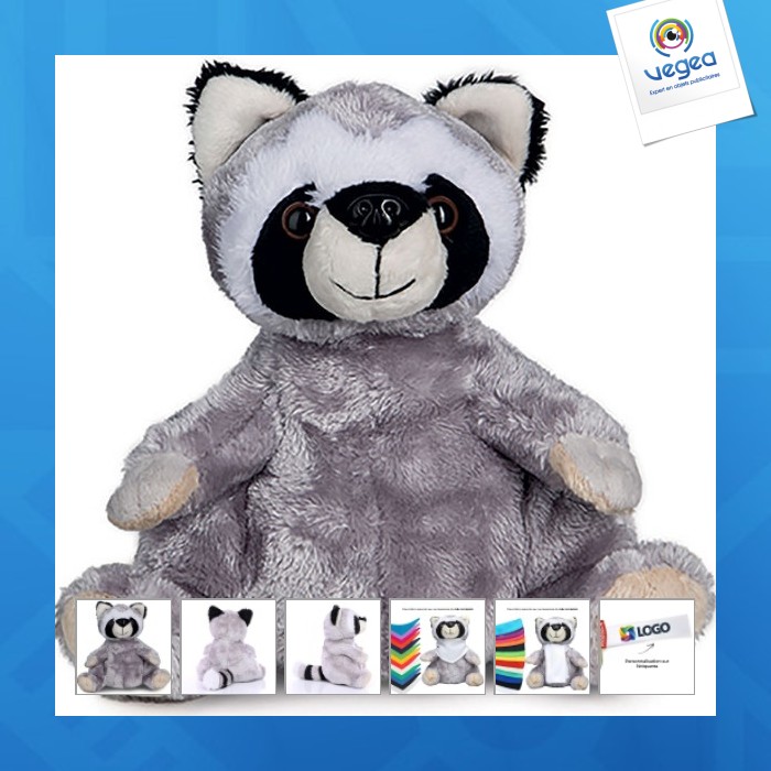 Peluche publicitaire raton laveur - mbw