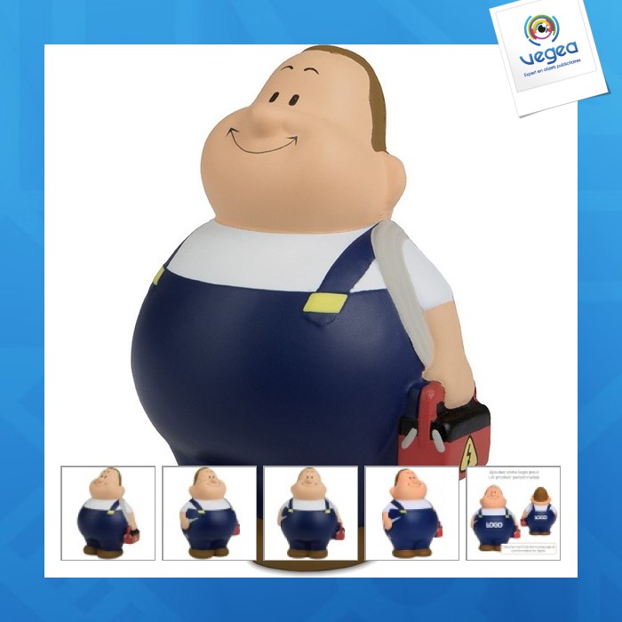 Squeezie monsieur bert avec logo électricien - mbw