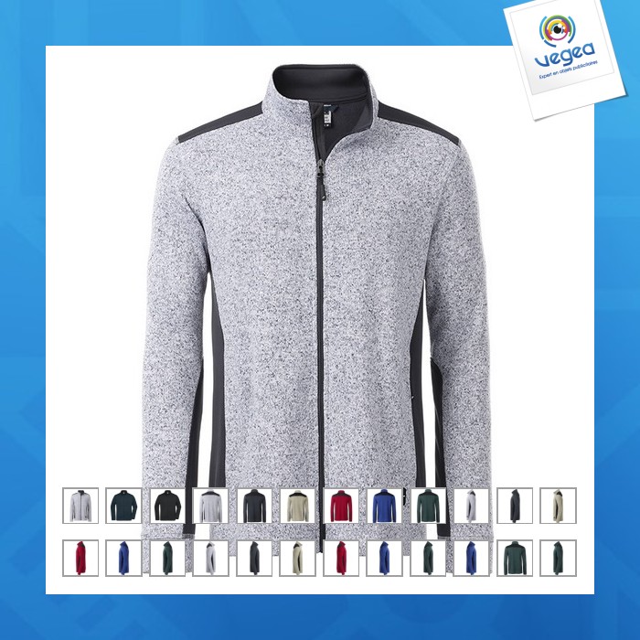 Veste personnalisable polaire workwear homme - james nicholson
