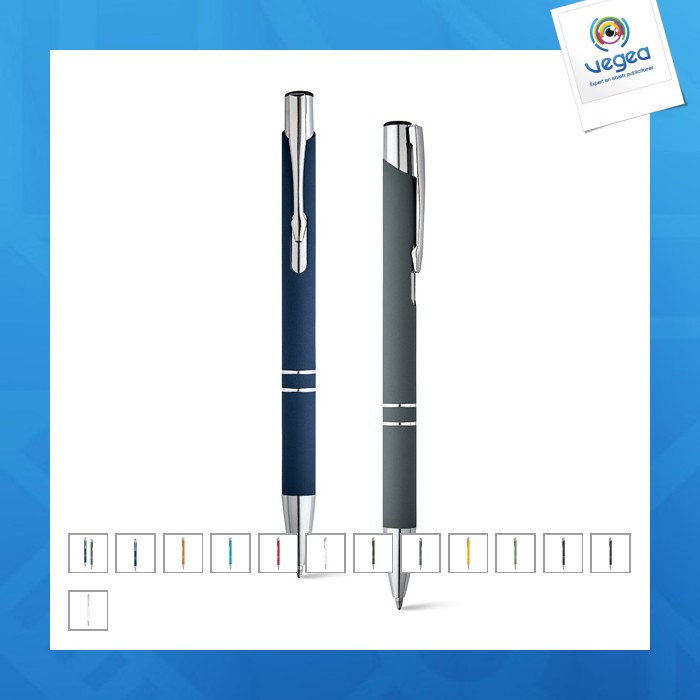 Stylo à bille avec logo en aluminium