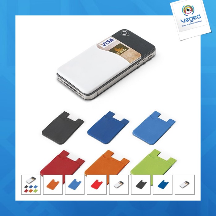 Porte-cartes publicitaire pour smartphone