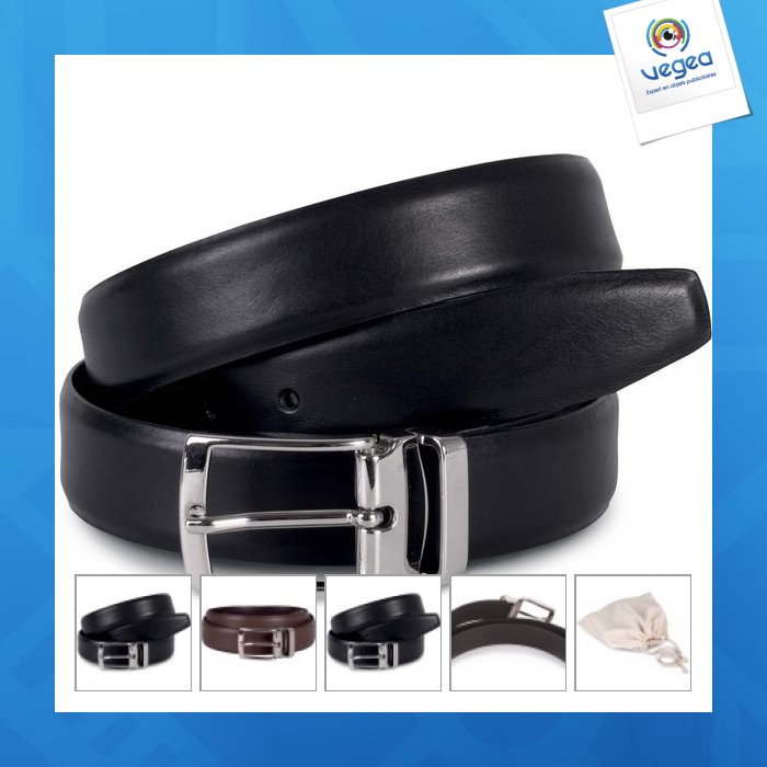 Ceinture publicitaire en cuir - 30mm - k-up