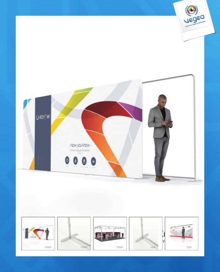 Stand / mur d'image publicitaire 600cm