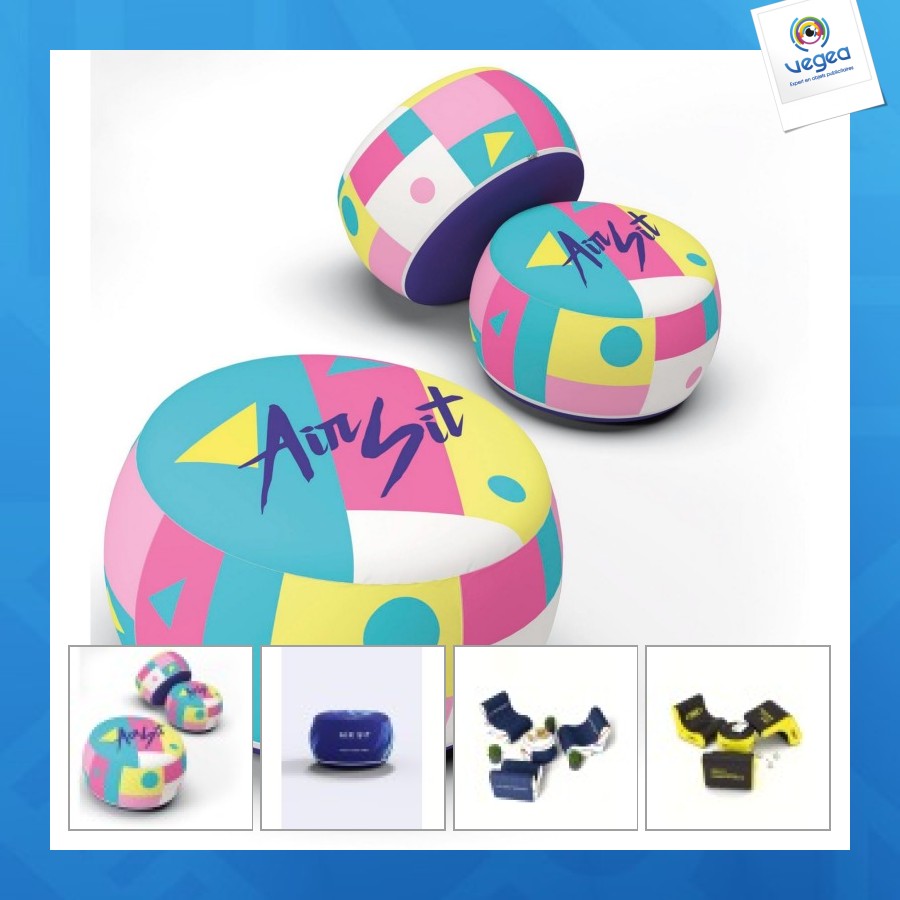 Pouf gonflable personnalisé 70cm
