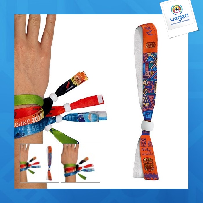 Bracelet personnalisable inviolable en satin - sublimation 1 face