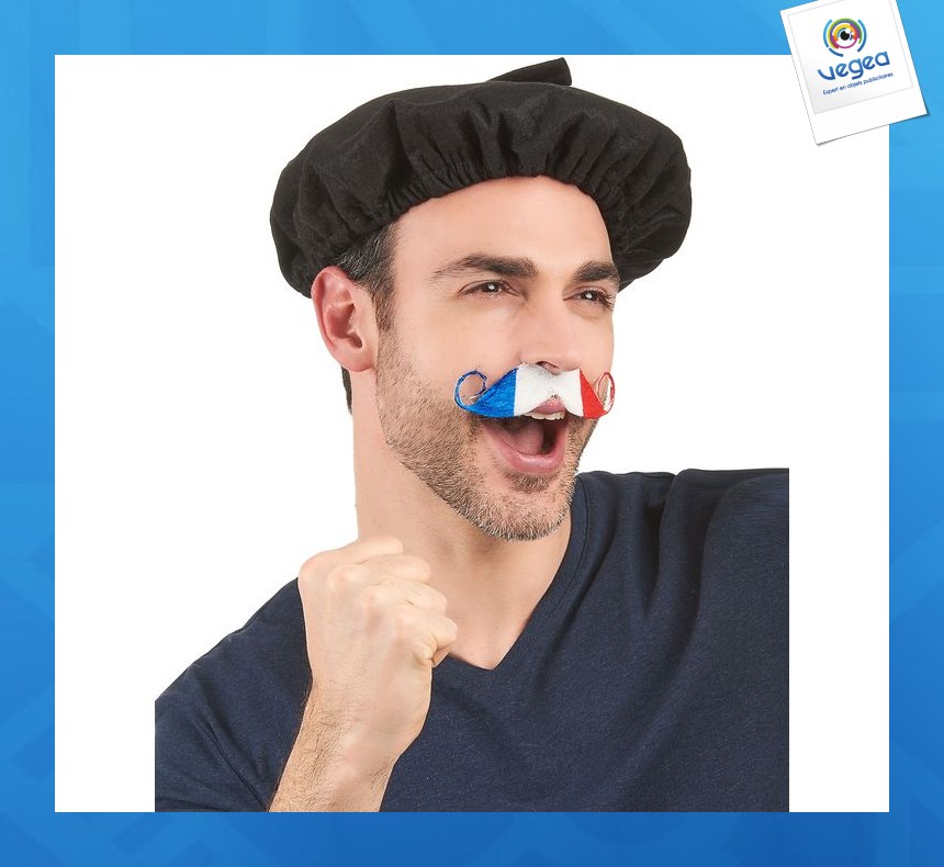 Moustache tricolore france