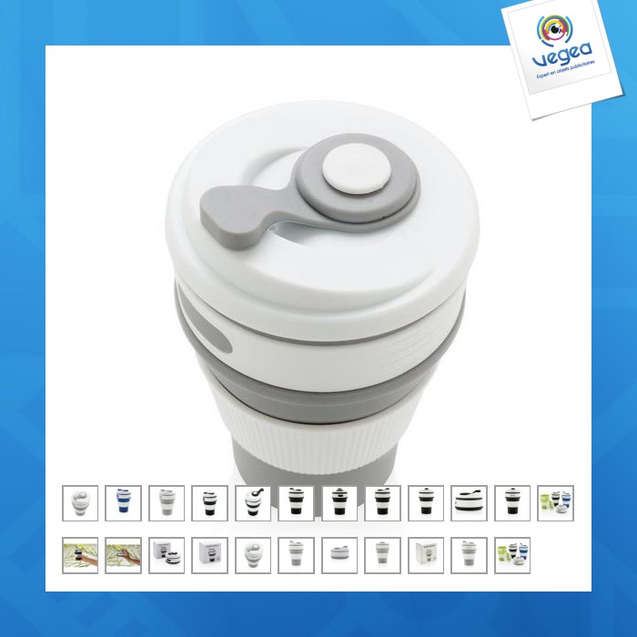 Mug personnalisé en silicone pliable 350ml