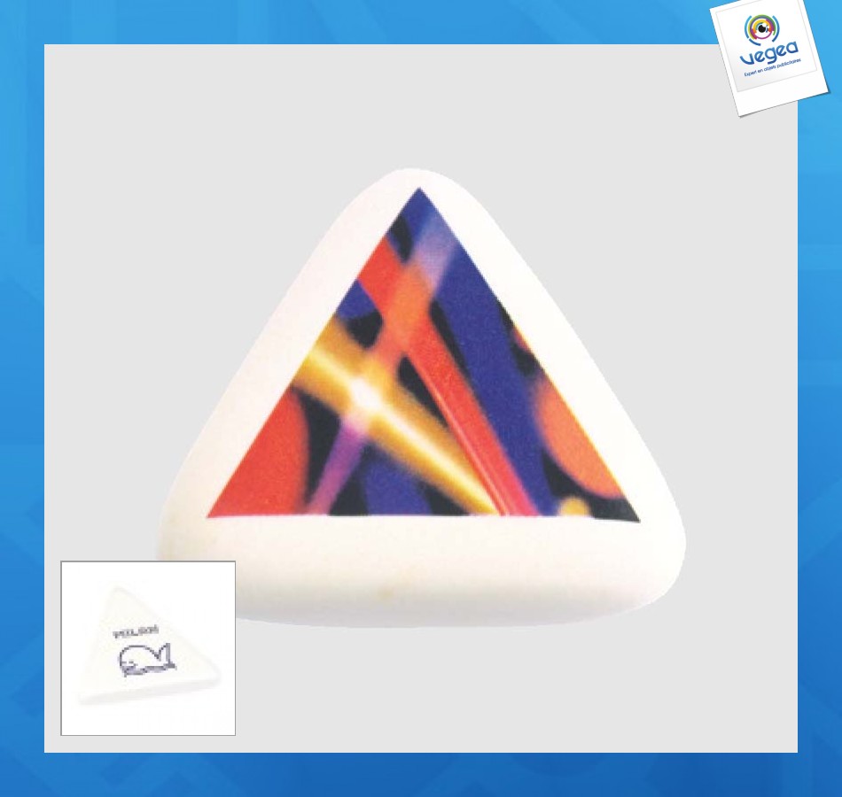 Gomme triangulaire promotionnelle
