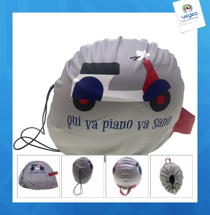 Housse de casque publicitaire de moto entièrement personnalisée