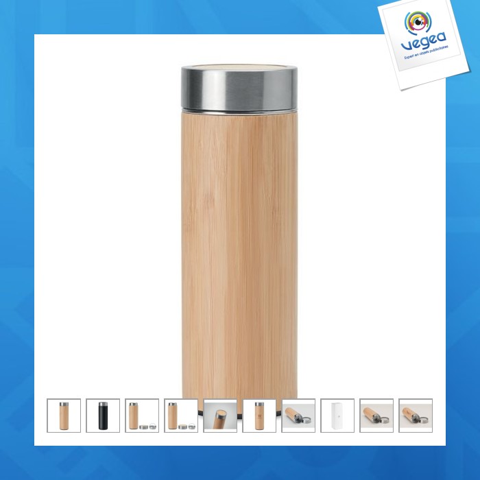 Bouteille double paroi bambou