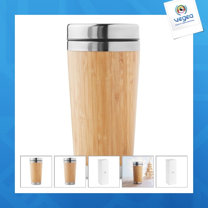 Mug double paroi bambou