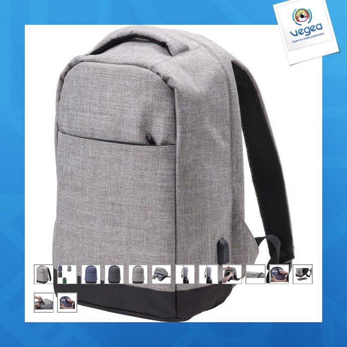 Sac à dos antivol promotionnel en polyester 600d
