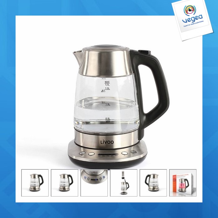 Bouilloire personnalisable électrique sans fil 1.7l