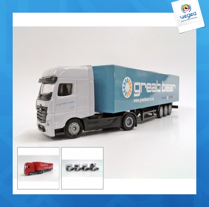 Camion remorque personnalisé métal 1:87