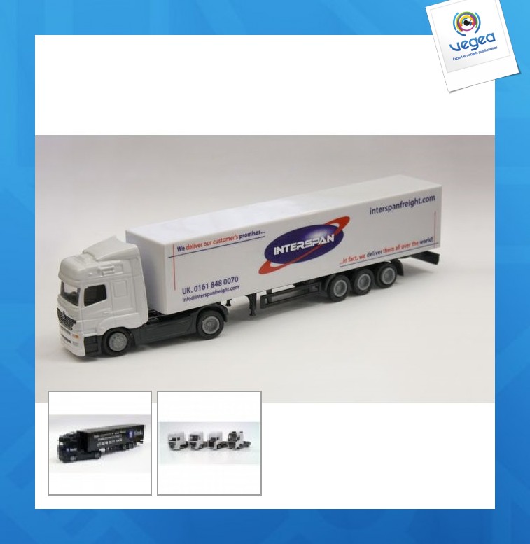 Camion remorque publicitaire 1:64